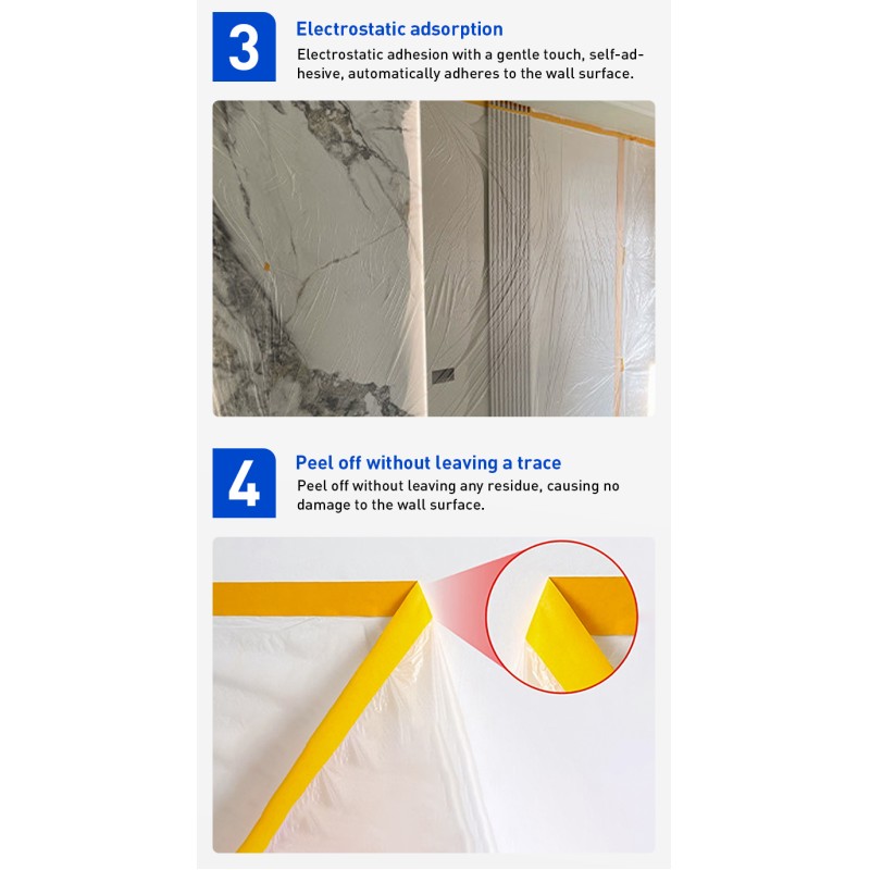 Spray Applied PE Protective Film Impermeable Barrier Tear Resistant Customizable Width