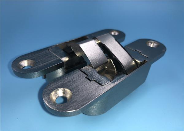 Satin Nickel Mortise Mount Invisible Hinge For Light Duty Wooden Doors