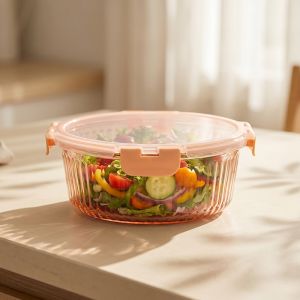 IKOO BPA Free Colored Borosilicate Glass Food Container with Airtight Cool Lock Lid FDA/LFGB Approved