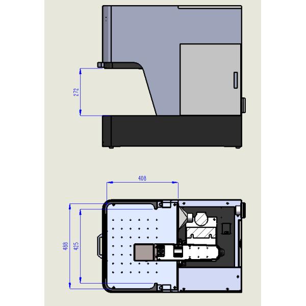 Metal Material Fiber Laser Marking Machine Mini Type With Protective Cover