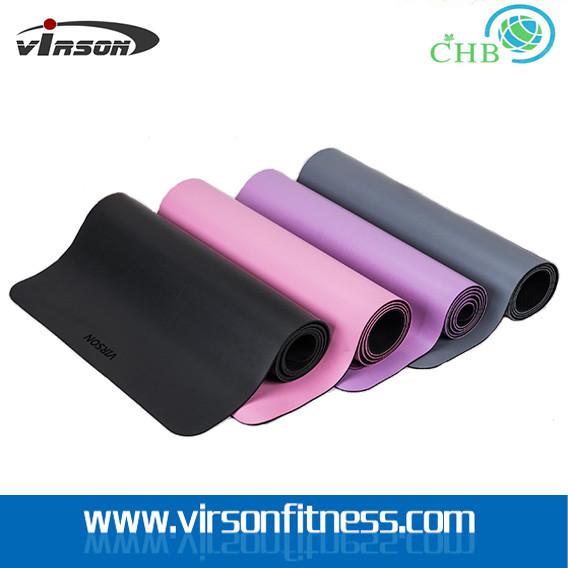 Ningbo Virson   Premium Natural Rubber Bottom PU Leather Top Yoga Mat