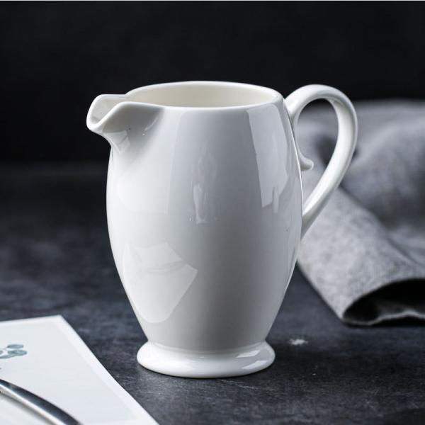 Classical Custom Design Fine Bone China Creme Pot de leite com alça para casa