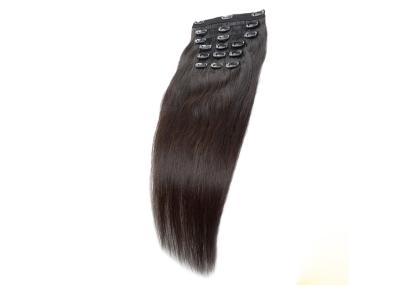 Grampo peruano cinzento do cabelo das extensões na onda 8 profundamente - 28 confortável para vestir