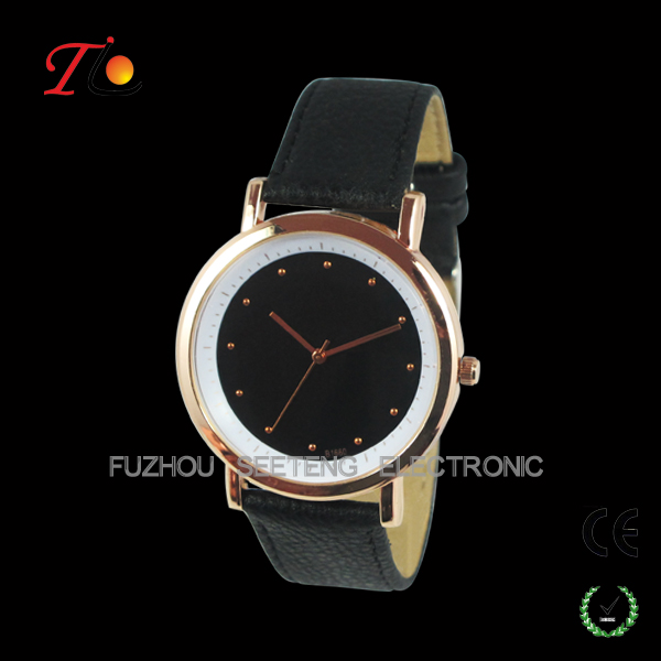 Fashion Leather Strap Quartz Wrist Watch colorful band  For Young Ladies