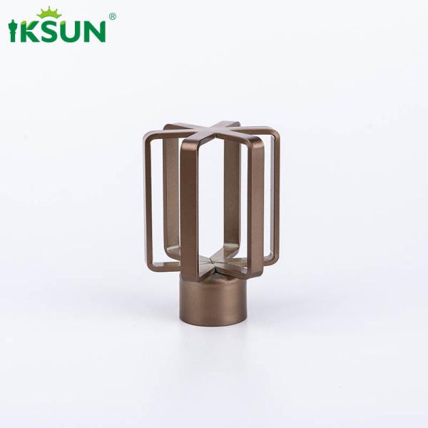 28mm Dark Gold Curtain Pole Finials , Curtain Rail Ends Electrophoretic Coating