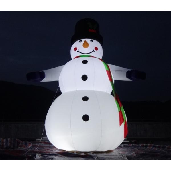 Напольный гигант 5m освещая раздувное украшение снеговика Кристмас