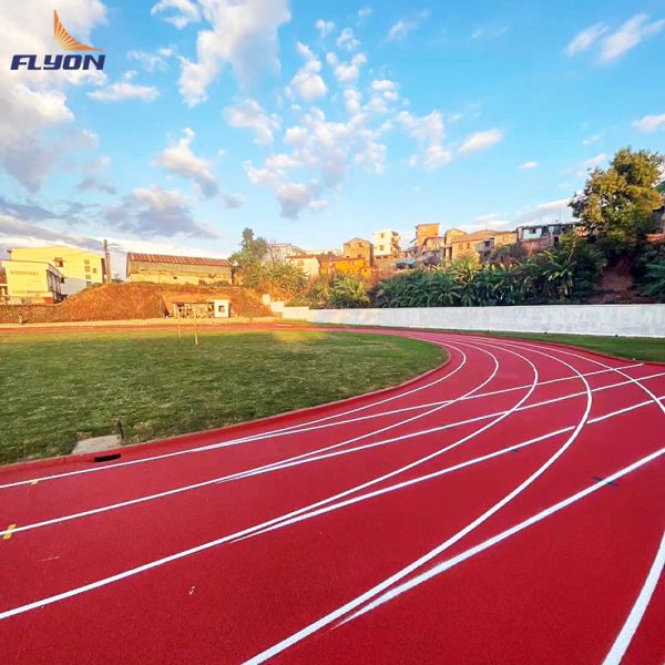 Eco-Friendly Shock Absorption Anti-Slip Sandwich System Tartan Track for Athletic Running
