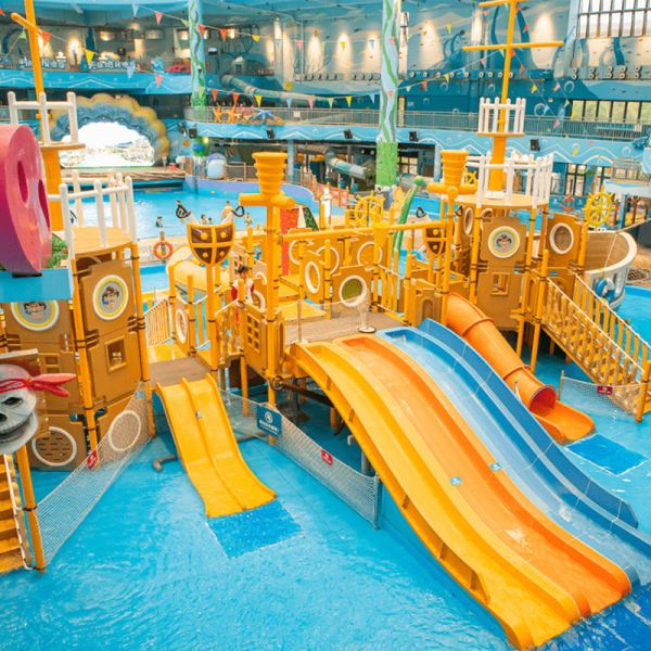 Kids Large Water Amusement Park Equipment Water Slide Aqua Parks Childrens Splash Pad