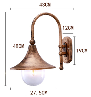 Rustic Waterproof garden outdoor wall lamp Large speaker wall lamp(WH-HR-58)