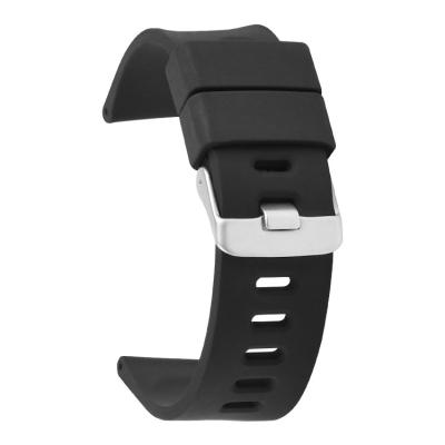 Correia de relógio ajustável 20mm dos homens de borracha pretos à moda da faixa de relógio do silicone