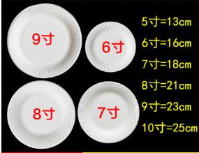 Disposable paper plate 5~10 inch BBQ birthday cake pan children DIY art drawing paper plate.