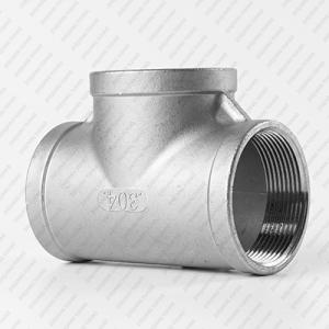 Stainless Steel Female Thread Equal Tee BSP NPT Fittings