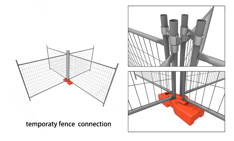Outdoor Galvanized Australia Temporary Fence Panels Construction Site Fence for Sale