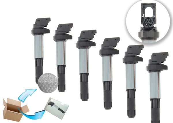 6PCS BMW Ignition Coil High Performance OEM 0221504470 / 12137594937 / 12131712219