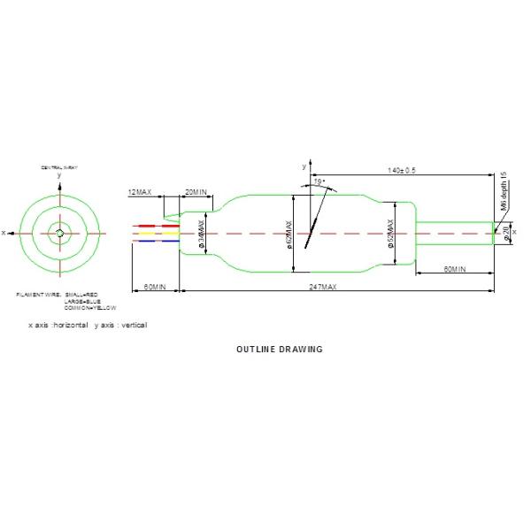 100кВ 100мА удваивают трубка кс Рэй фокуса диагностическая для общей медицинской диагностики