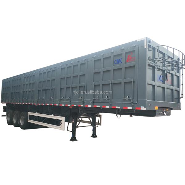 80 Tons Hydraulic Double Side Dump Tipping Truck Cargo Semi Trailer with 12.00R20 Tires