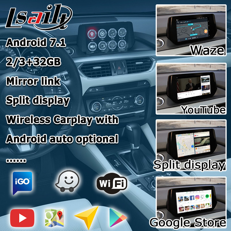 Автомобиль андроида интерфейса видео- интерфейса коробки навигации Mazda 6 Atenza GPS опционный carplay