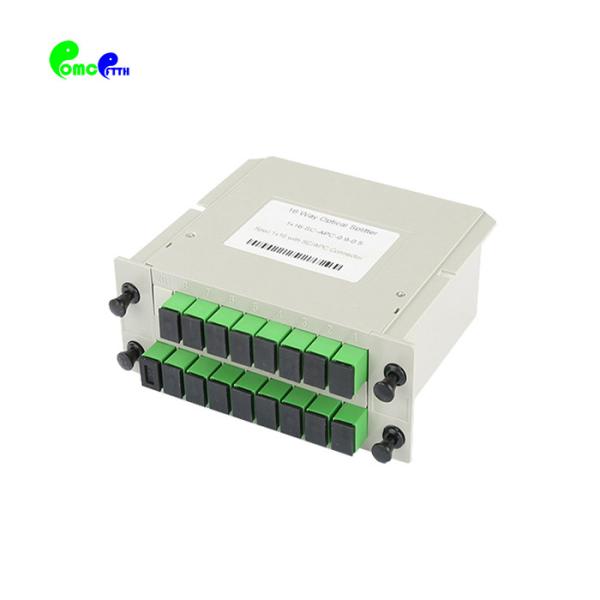 1650 nm Fiber Optic Splitter 1x16 PLC Splitter LGX Box Cassette Card Inserting