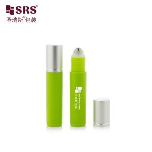 RPA-10ML Injection Matte Green Frosted Plastic PP PCR Roller Steel Ball Bottle