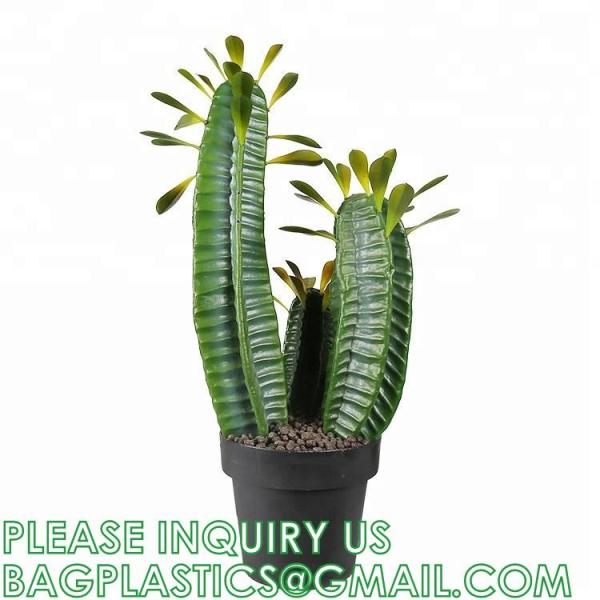Artificial Succulent Plants - Realistic Artificial Flowering Cactus, Fake Succulent Plant Decor for Home Office