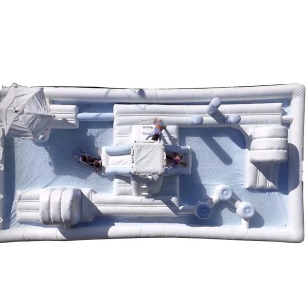 Shipping Way By Sea Kindergarten Water Slide Pool for Outdoor Inflatable Obstacle Race