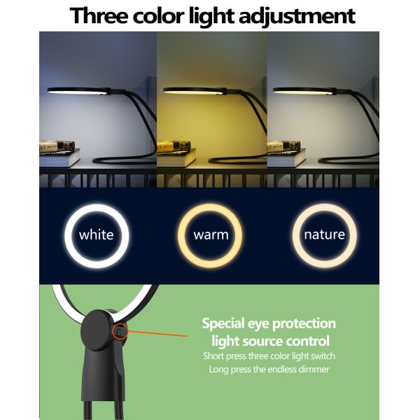 Hands-Free Neck Magnifier with 130 mm Large Bright LED Light for Seniors & Low Vision Flexible for  Sewing Reading Light