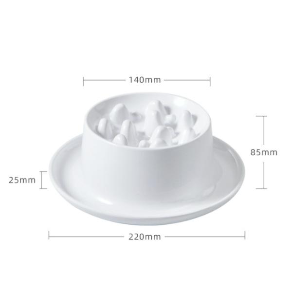 Raised Pet Ceramic Slow Bowl For Cats And Small Dogs Feeding Station