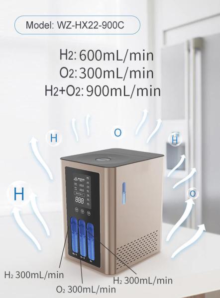 Portable Hydrogen Inhalation Machine with 99.99% Purity and 900ml/min Flow for Medical Grade Therapy