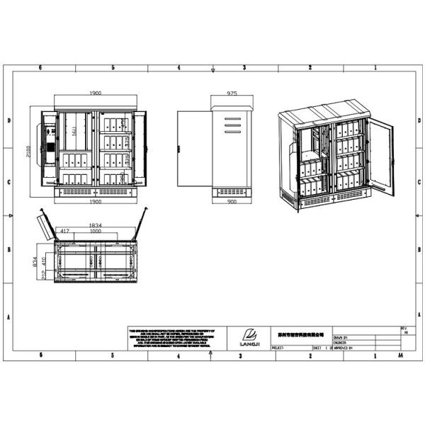 Dos gabinetes al aire libre de la batería de los compartimientos, gabinete externo de las telecomunicaciones