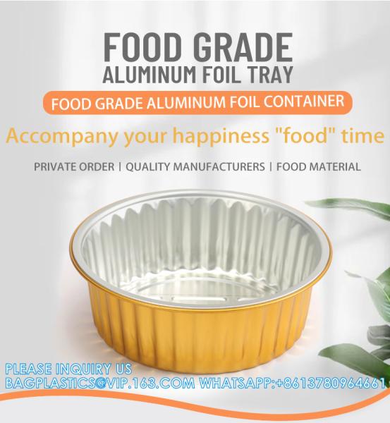 280mm Diameter 4000ml  Foil Pan Tray Disposable Aluminum bowl Foil Food Container With Lid