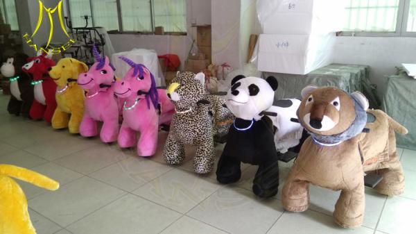 Hansel Christmas plush moving animal toy ride on bike china animal toys ride for sales