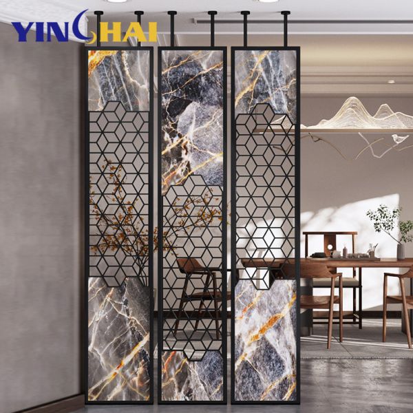 Modern Decorative Metal Room Divider Rust Resistance Customization For Home Entrance