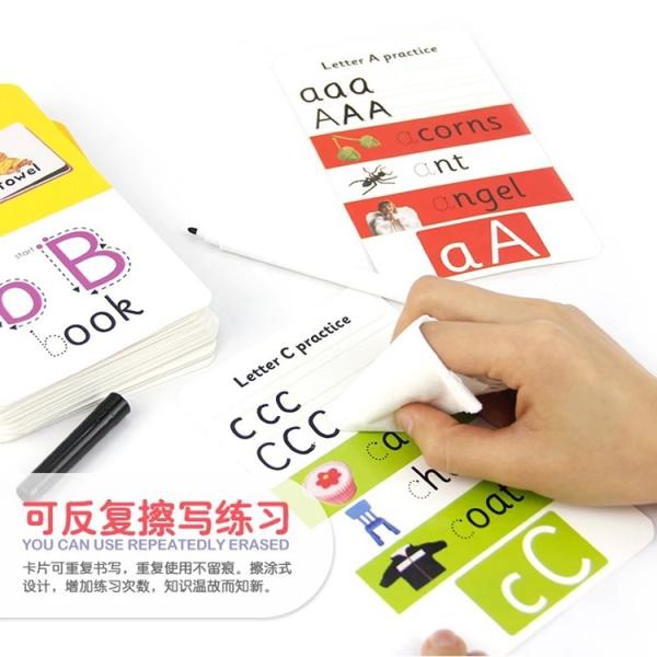 Флэш-карты роскошное красочное напечатанное 300г детей АБК 123 уча