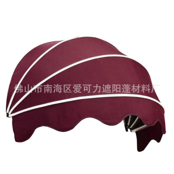 Wall Mounted Manual Retractable Sun Shade Awning Half Round French Window Awning