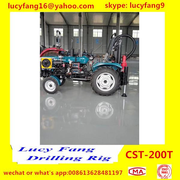 2019 New Arrival Good Quality Tractor Track Mounted Mobile Hydraulic Water Well Drilling Rig For 120 m Depth