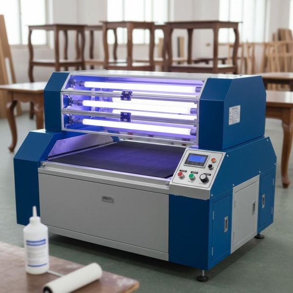 3-Lamp High-Power Instant UV Curing Machine for Wooden Furniture Coating with UV Varnish