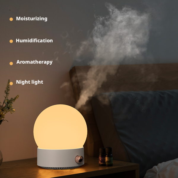 350ml Capacity USB Powered Ultrasonic Humidifier with Color Changing Light for Home Aroma Diffuser
