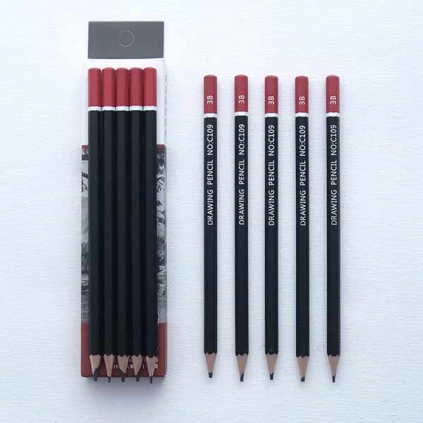 3B Various Black Specifications Wooden Pencils Set