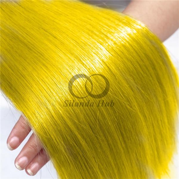 #T1B/Yellow Straight Remy Human Hair Bundles Sew In Weave Bundles Brazilian Bundle Deals
