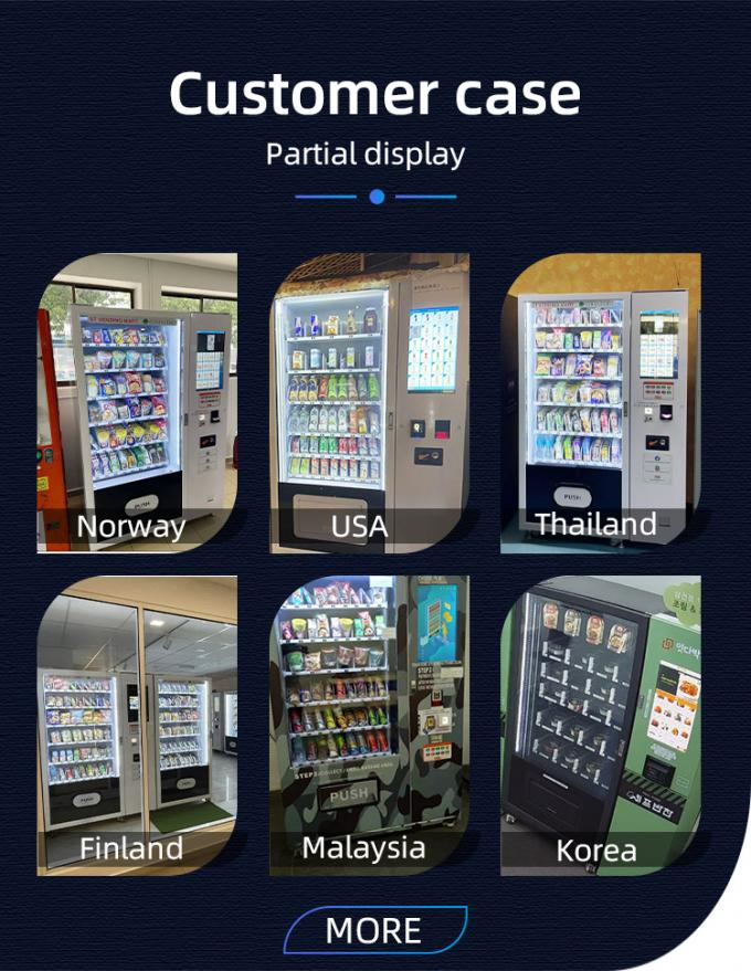 Snack Food Vending Machine Equipped with Large Touch Screen and Top Mounted Light Box for Enhanced Visibility and Vending Performance