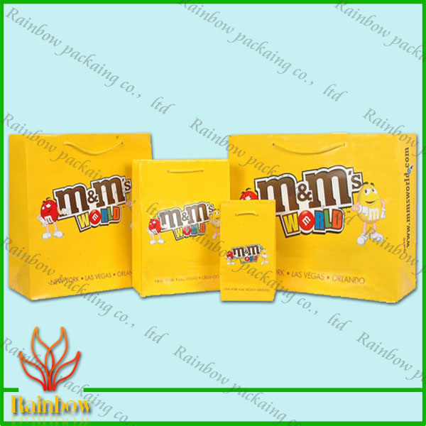 Promotional Recycled Kraft Customized Paper Bags With Handles