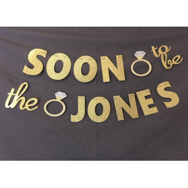 Wedding Decoration Banner Glitter Paper Letters Glitter Cardstock Paper Material