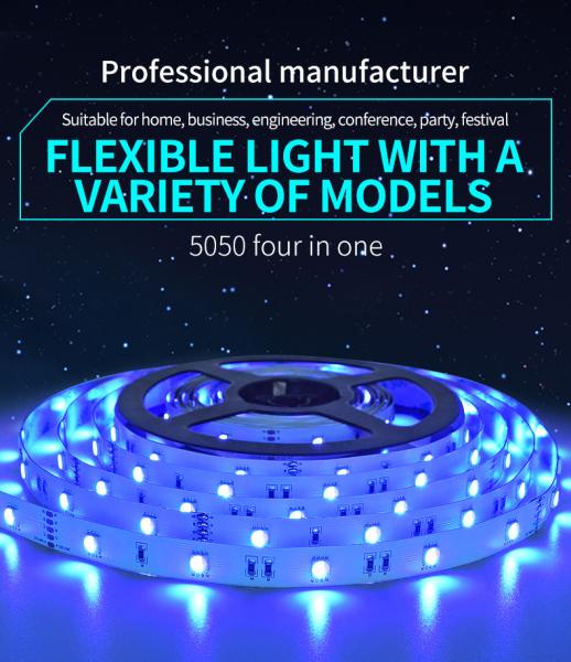 12/24VDC 270-300lm 14.4W Programmable LED 5050 RGB Light