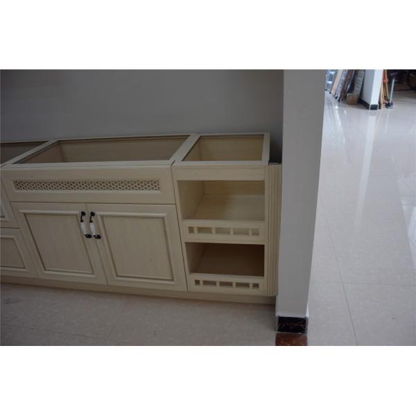 Modern Aluminum Extrusion Profiles Kitchen Cabinets With Marble Table