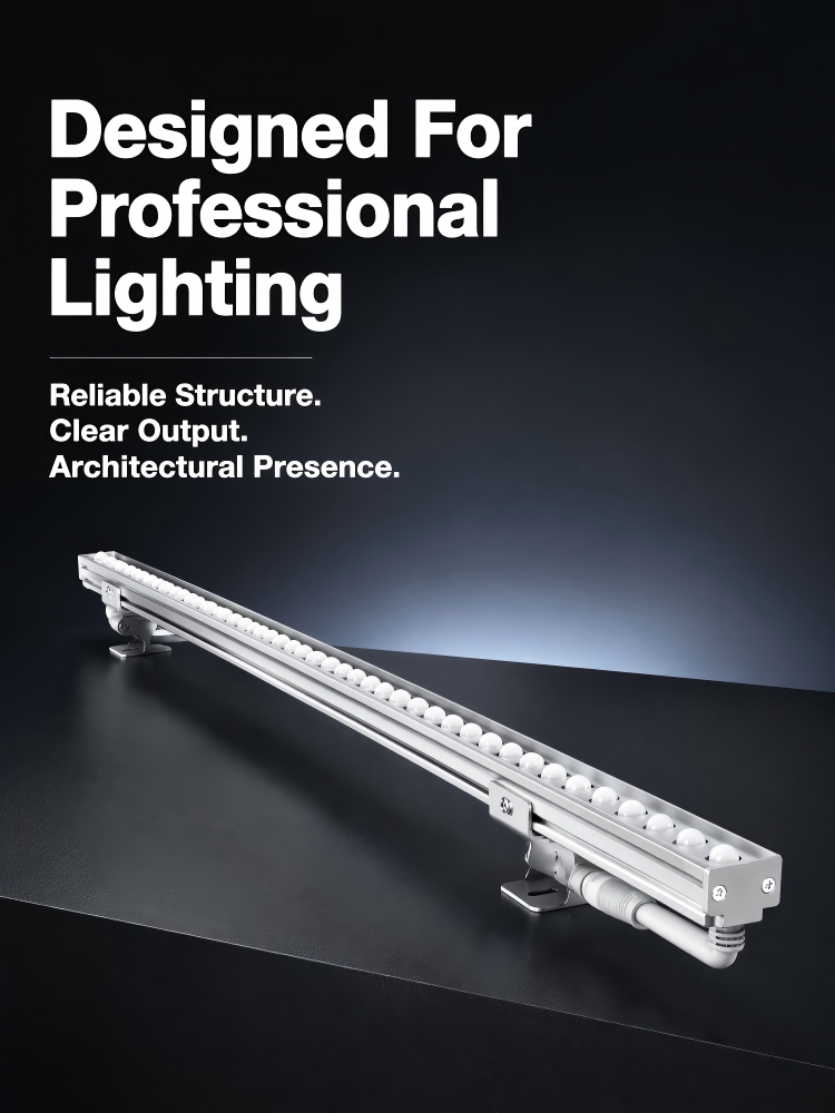 Slim 12W DC24V Linear LED Wall Washer , Aluminum Housing LED Wall Wash Outdoor Lighting