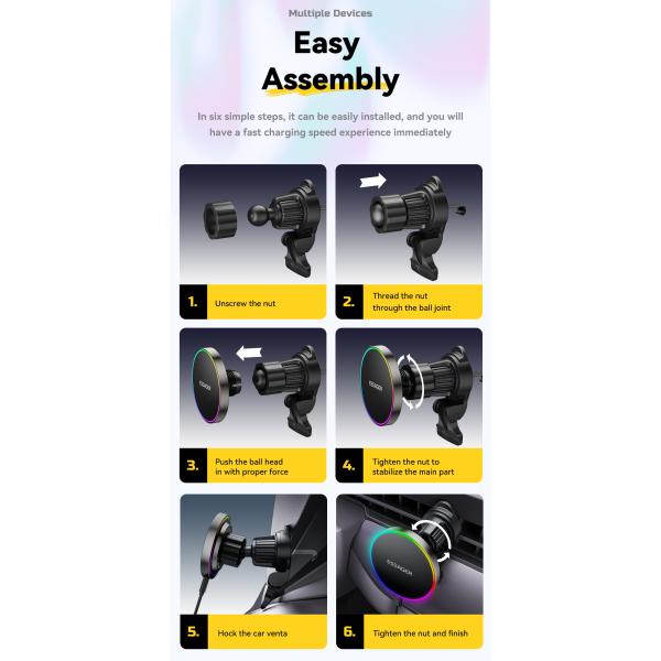 ESSAGER ES-ZJ31 Air Vent Magnetic Cellphone Mobile Phone Holder for Car