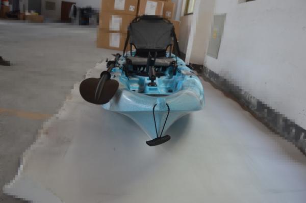 HDPE Plastic Kayak Fishing Boats , Blue Camo Fishing Canoe Kayak Easy Car Top Mount