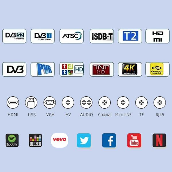 カスタム OEM 4K Android スマートテレビ 22-100 インチ LED スクリーン