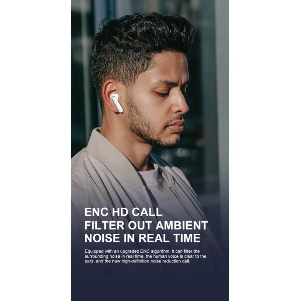 Noise Isolation Wireless Earbuds with ABS Silicone Material 3-4 Hours Music Time and Waterproof Design