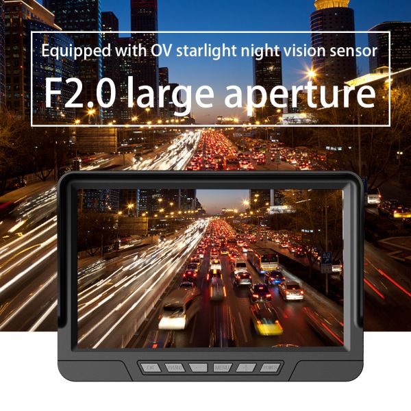 AI Car Video Recorder 7 Inch IPS Touchscreen with Blind Spot Detection and Rear View Camera for Trucks and Motorhomes
